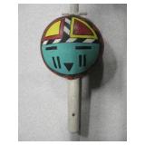 Vintage Hopi Decorated Rattle 3" x 6.5"