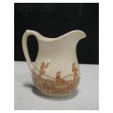 Vintage Wallace Cowboy Theme Cream Pitcher 4"