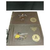 Vintage Leather  Collegiate Football Records Books
