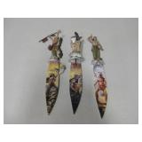 3 Resin Warrior Display Knives - 13.5"