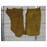 2 Leather Remnants - 48" x 28" & 54" x 26"