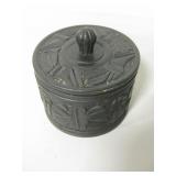 4 1/2 " Tall Carved Wood Trinket Box