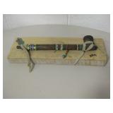 Ceramic NAtive Style PIpe Mounted On Wood