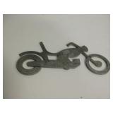 Cut Steel Motorcycle Silhouette Wall Art - 11.75"
