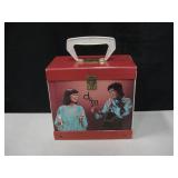 Vtg Donny & Marie 45rpm Record Case w/ Records