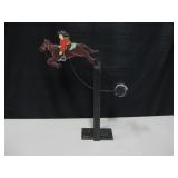 Vtg Wood Skyhook Balance Toy - Horse & Rider