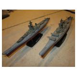Lot of 2 9" Die Cast Battleships
