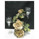 Decorative Floral Candle Centerpiece