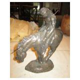 10" BJS End of the Trail Ceramic Sculpture