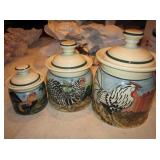 Lot of 3 Hand Painted Colonial Williamsburg Jars