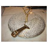 Karol China Karolite 22k Serving Plate/ Knife