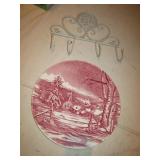 Wedgewood Snowy Village Plate & Cast iron Rack