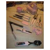 Pink kitchen Aid Kitchen Tool lot