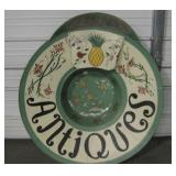 Hand Painted Antique Bathtub - 37" Diameter