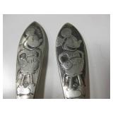 2 Vtg Mickey Mouse Silver Plated Spoons