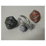 LOt of 3 Bling RIng Bracelets