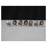 7 NFL Team Helmet Teeny Mates - 1" Tall