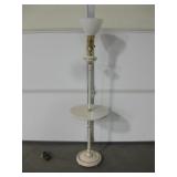 Vintage Lamp Table w/ Milk Glass Shade