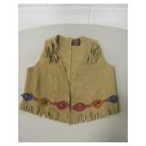 John Craighead Kids Leather Vest sz Large