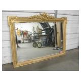 64" x 45" Gilt Over Resin Framed Large Wall Mirror