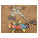 Cut Steel & Ceramic Wall Hangings - 11" Longest