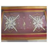 Framed Wall Clock w/ Knight