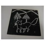 Framed Woodblock Print 14.5" x 11.5"