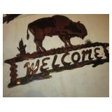 17" x11" Cut steel BUffalo  Welcome Sign