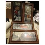 Lot of 4 18" New England Landscape Panels