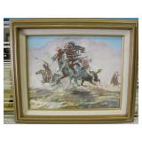 18" x 16" Framed Western Print Charles Russell