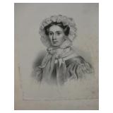 A. Newsam Antique Lithograph - Matted