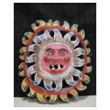 17" x 16" Folk Art Mexican Mask Art