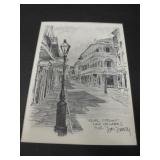 Signed Don Davey Etching - 8.5" x 10.5" Matted