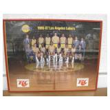 Framed LA Lakers RC Cola 1986-87 Poster