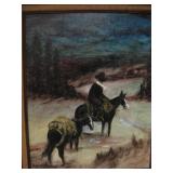 Signed Original Western Painting