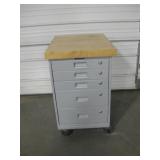 Rolling Storage Cabinet Filled With Tools