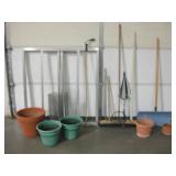Skylight Bottom Frames, Pots, Yard Tools, etc
