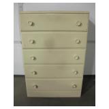 Vintage Wood 5-Drawer Chest 29" x 15" x 43.5"