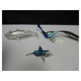 Lot Of 3 Old World Christmas  Glass Ornaments 2001