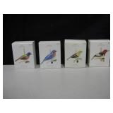 Lot Of 4 Hallmark Keepsake Bird Series Ornamaents