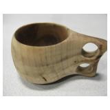 Anders Eklund Carved Wood 2 Finger Mug