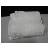 Green Tub W/  Roll of Lace Cottage Fabric