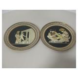 Lot of 2 Handpainted Plates From Greece