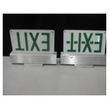 2 Lighted Exit Signs - 1 Is 2-Sided