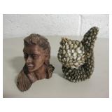 Cowry Shell Cat & Resin Woman
