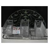 Metal Decor Wall Art, Mesh Bins & NIP Rolling Cart