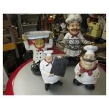4 Chefs Kitchen Statues