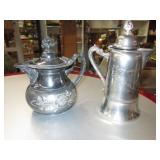 2 Antique English Silver Plated Creamers