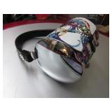 Cylindrical Metal "Little Earth" Spangly Purse