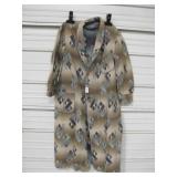 1930s NA Print Flannel Beacon Blanket Robe Size L